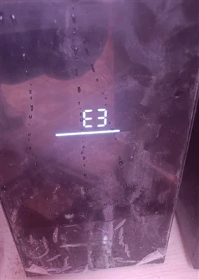 What does E3 mean on a hot water tap?